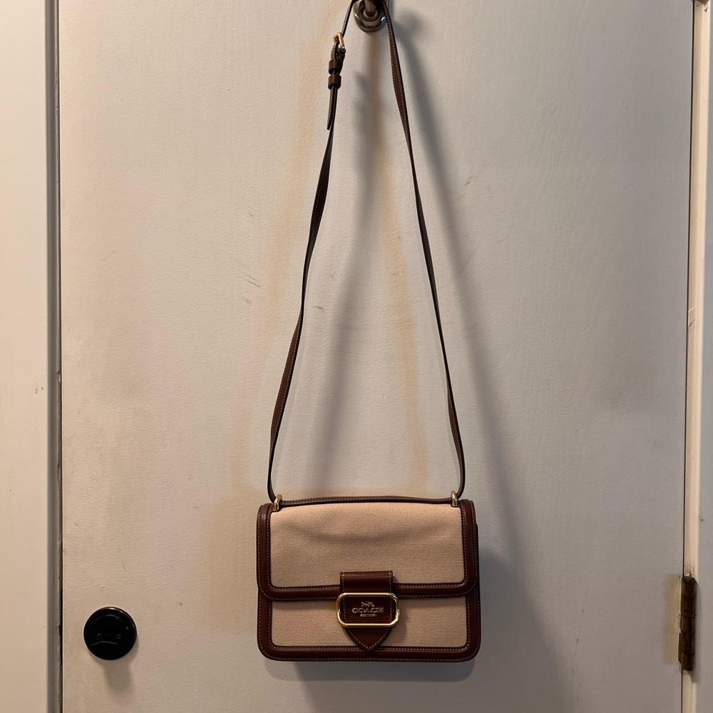 Coach Tan and Brown Crossbody Bag